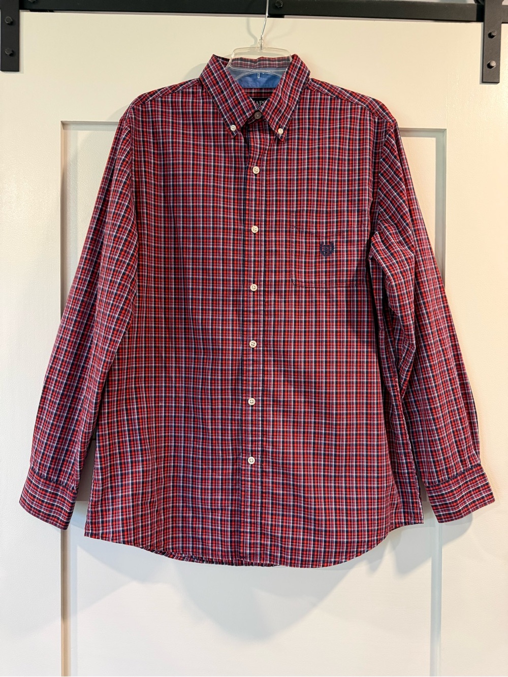Chaps Red Plaid Button-Down Men's Shirt